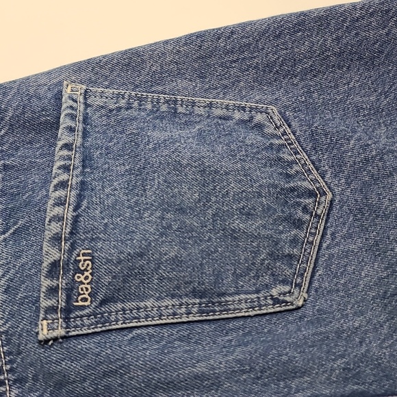 BA&SH Astel Jeans Straight Cut Offs in Indigo Size 2 - Picture 16 of 16